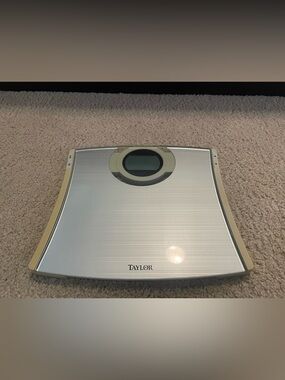 Taylor Silver Digital Bathroom Scale with LCD